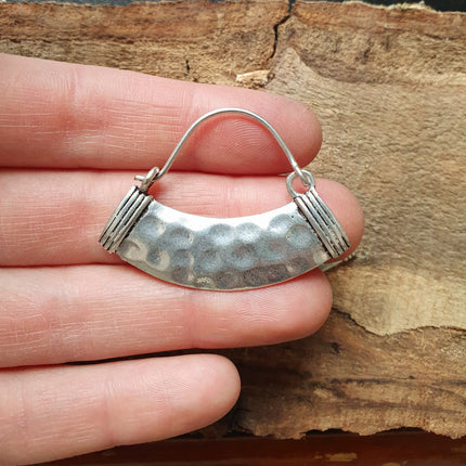 Petites Poids Lourds Boucles D'oreilles Argent Aztèque Martelé Ethnique / Bohème Yoga Boho Rustique Gypsy Hippie Tribal Bohemian style