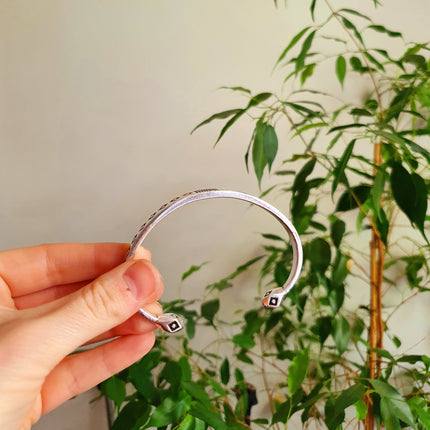 Silver Aztec Bracelet / Bangle / Cuff / Unisex / Boho / Ethnic / Rustic / Bohemian / Hippie / Gypsy / Geometric /