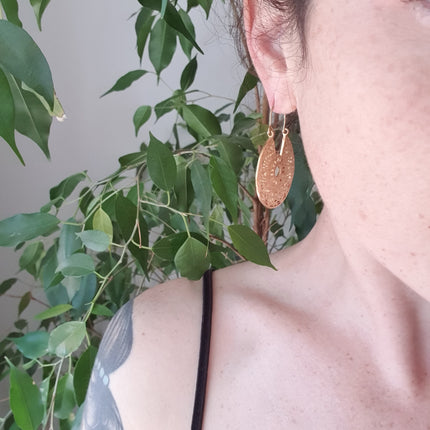 Golden Ethnic Moonstone Earrings Ethnic, rustic, yoga, hippie, gypsy, pretty, psy, boho, bohemian, festival