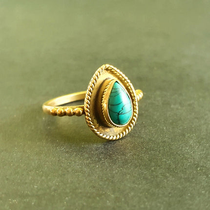 Ethnic style Brass & Turquoise / Boho / Bohemian / Psy / Rustic / Tribal / Gypsy / Festival / Healing / Festival 