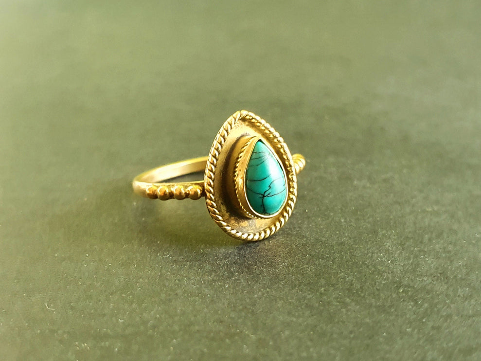 Ethnic style Brass & Turquoise / Boho / Bohemian / Psy / Rustic / Tribal / Gypsy / Festival / Healing / Festival 