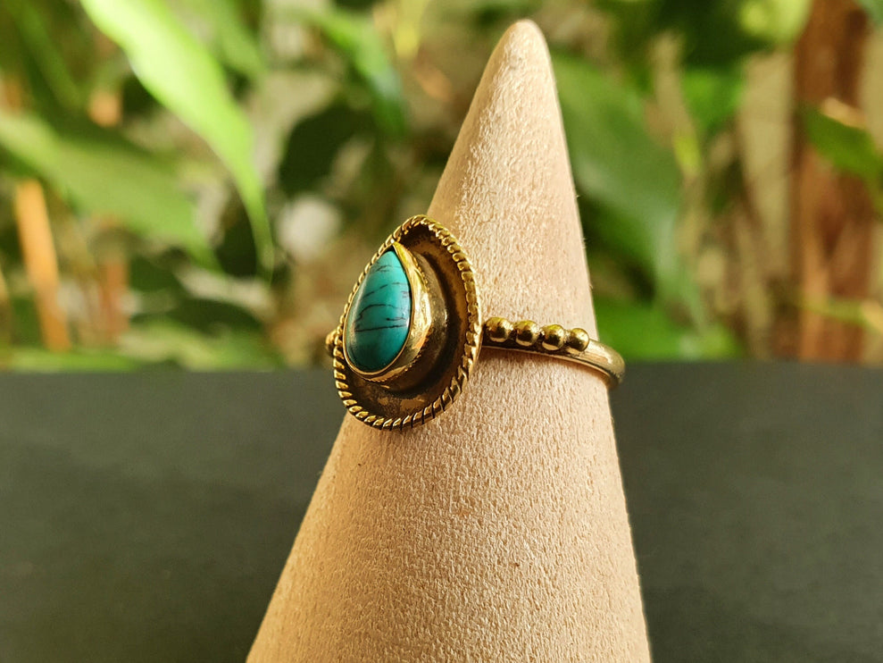 Ethnic style Brass & Turquoise / Boho / Bohemian / Psy / Rustic / Tribal / Gypsy / Festival / Healing / Festival 