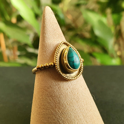 Ethnic style Brass & Turquoise / Boho / Bohemian / Psy / Rustic / Tribal / Gypsy / Festival / Healing / Festival 
