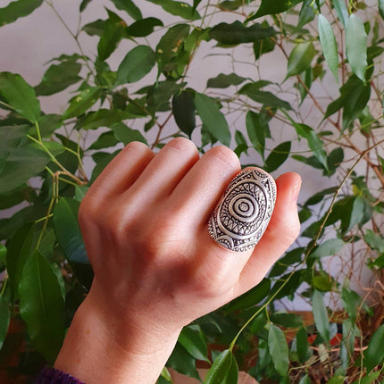 Gold Tuareg Ring / Mens Ring / African ring / Signet Ring / Mayan / Boho / Ethnic / Rustic / Gypsy / Psy / Thumb / Psy