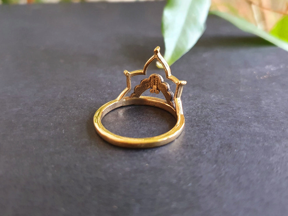 Ethnic style Gold Ring / Boho / Hippie / Coachella / Brass / Bohemian / Psy / Rustic / Tribal / Gypsy / Festival / Healing / Festival 