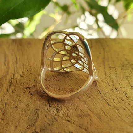 Bague Graine de Vie Argent Mandala Géométrique / Bohème / Boho / Spirale / Psy / Gypsy / Ethnique / Rustique / Hippie / Tribal / Festival /