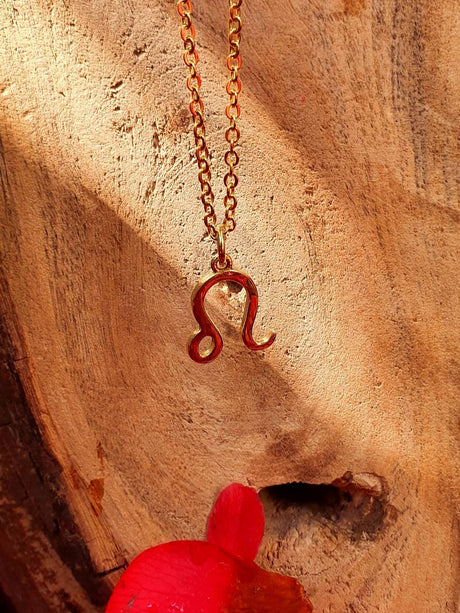 Leo Star Sign Horoscope Gold Necklace / Astrology / Tarot / Boho / Hippie / Rustic / Ethnic / Third Eye / Illuminati