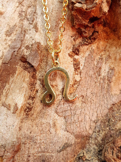 Leo Star Sign Horoscope Gold Necklace / Astrology / Tarot / Boho / Hippie / Rustic / Ethnic / Third Eye / Illuminati