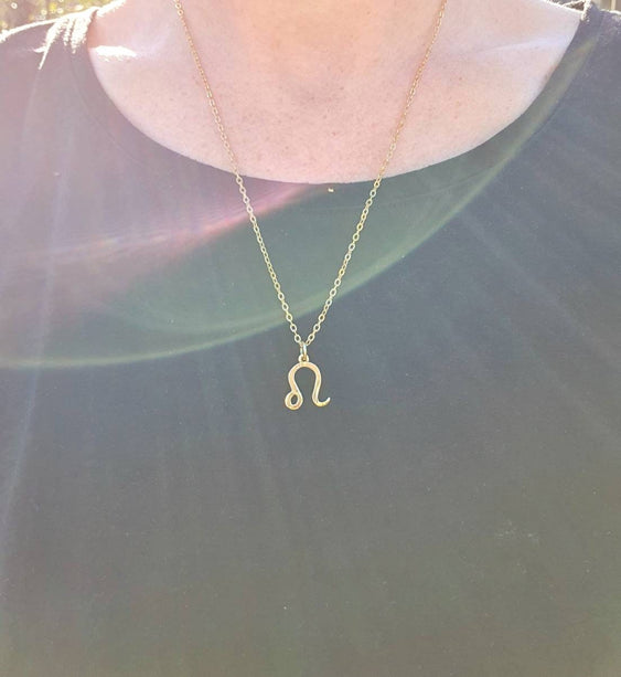Leo Star Sign Horoscope Gold Necklace / Astrology / Tarot / Boho / Hippie / Rustic / Ethnic / Third Eye / Illuminati