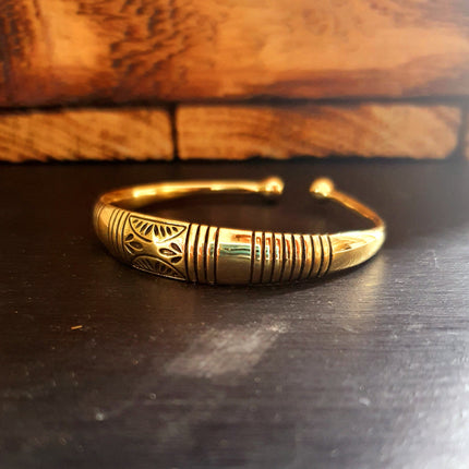 Bracelet Aztèque Touareg / Bracelet Homme Taille Grande / Laiton / Mixte / Manchette / Rustique / Ethnique / Bohème / Bijou / Réglable /