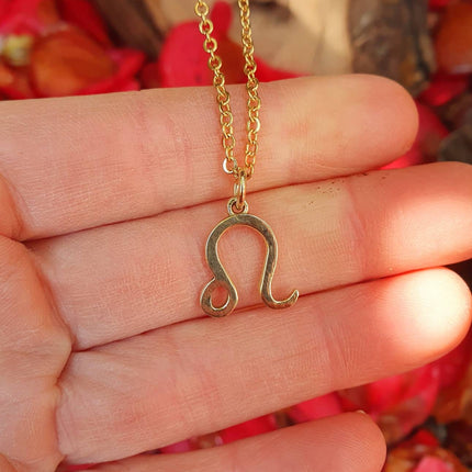 Leo Star Sign Horoscope Gold Necklace / Astrology / Tarot / Boho / Hippie / Rustic / Ethnic / Third Eye / Illuminati