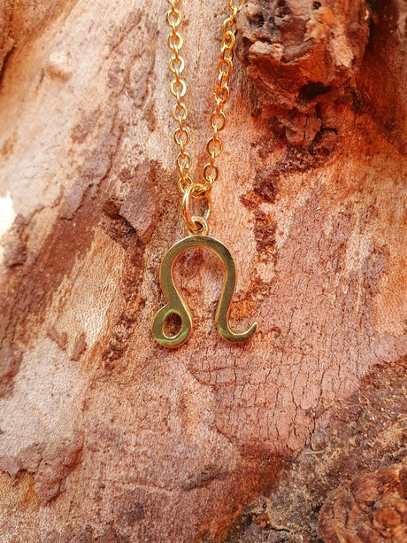 Leo Star Sign Horoscope Gold Necklace / Astrology / Tarot / Boho / Hippie / Rustic / Ethnic / Third Eye / Illuminati