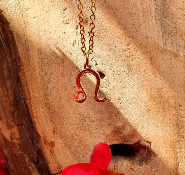 Leo Star Sign Horoscope Gold Necklace / Astrology / Tarot / Boho / Hippie / Rustic / Ethnic / Third Eye / Illuminati