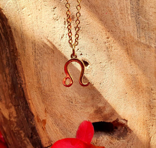 Leo Star Sign Horoscope Gold Necklace / Astrology / Tarot / Boho / Hippie / Rustic / Ethnic / Third Eye / Illuminati