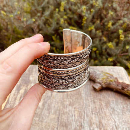 Manchette Celtique / Argent / Tribal / Nordique / Rustique / Ethnique / Bohème / Homme / Bijou / Réglable / Mixte