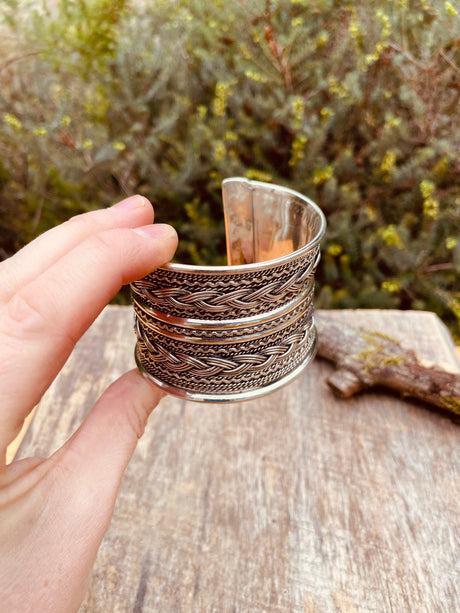 Manchette Celtique / Argent / Tribal / Nordique / Rustique / Ethnique / Bohème / Homme / Bijou / Réglable / Mixte