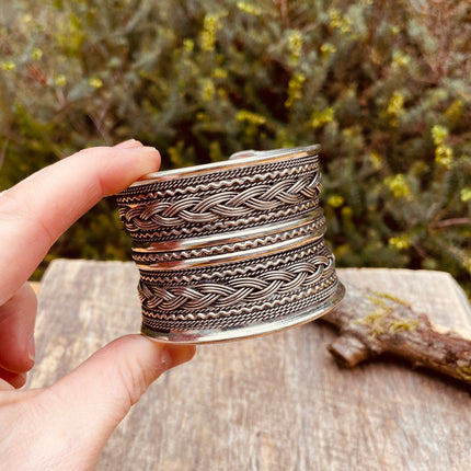 Manchette Celtique / Argent / Tribal / Nordique / Rustique / Ethnique / Bohème / Homme / Bijou / Réglable / Mixte