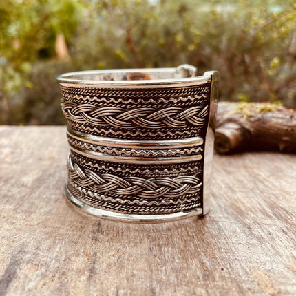 Manchette Celtique / Argent / Tribal / Nordique / Rustique / Ethnique / Bohème / Homme / Bijou / Réglable / Mixte