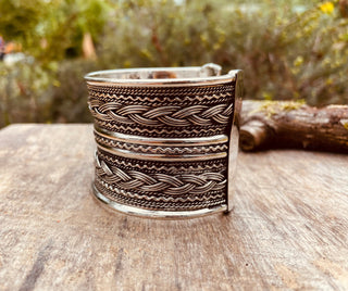 Manchette Celtique / Argent / Tribal / Nordique / Rustique / Ethnique / Bohème / Homme / Bijou / Réglable / Mixte