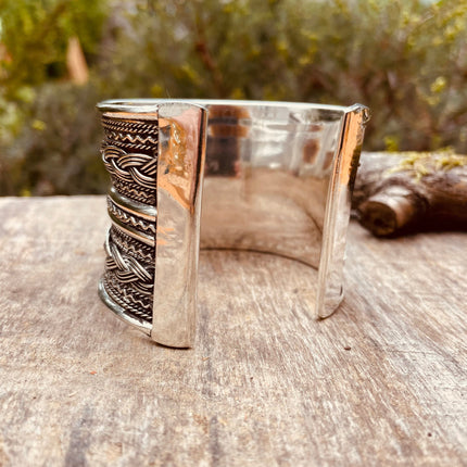 Manchette Celtique / Argent / Tribal / Nordique / Rustique / Ethnique / Bohème / Homme / Bijou / Réglable / Mixte