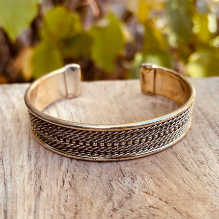 Women's Brass Cuff Bracelet / Boho / Textured / Rustic / Bohemian / Hippie / Gypsy / Jewellery / Adjustable