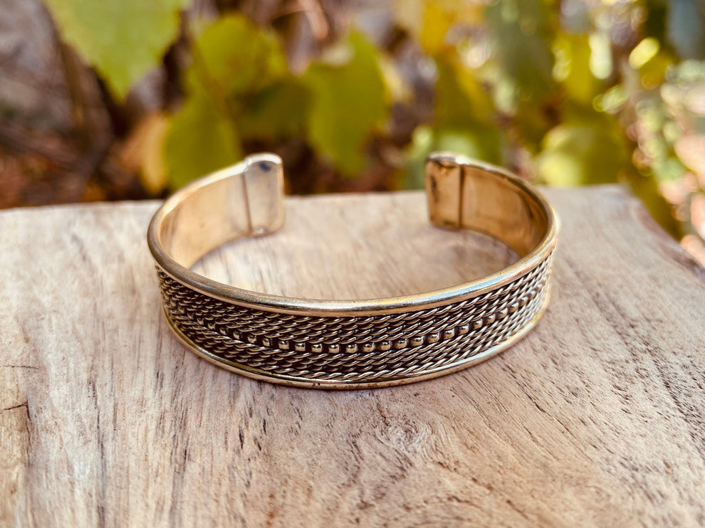 Women's Brass Cuff Bracelet / Boho / Textured / Rustic / Bohemian / Hippie / Gypsy / Jewellery / Adjustable