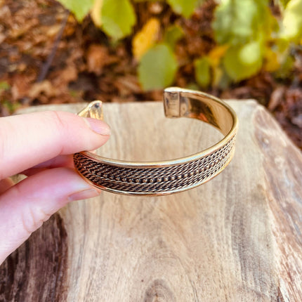 Women's Brass Cuff Bracelet / Boho / Textured / Rustic / Bohemian / Hippie / Gypsy / Jewellery / Adjustable