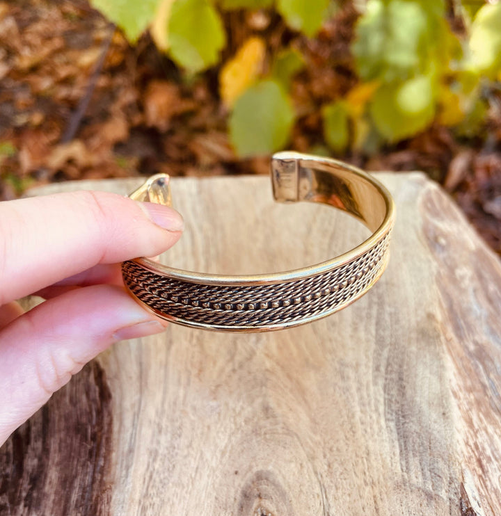 Women's Brass Cuff Bracelet / Boho / Textured / Rustic / Bohemian / Hippie / Gypsy / Jewellery / Adjustable