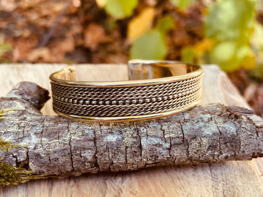 Women's Brass Cuff Bracelet / Boho / Textured / Rustic / Bohemian / Hippie / Gypsy / Jewellery / Adjustable