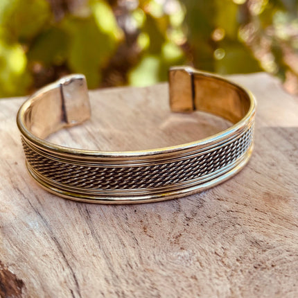 Women's Brass Cuff Bracelet / Boho / Textured / Rustic / Bohemian / Hippie / Gypsy / Jewellery / Adjustable