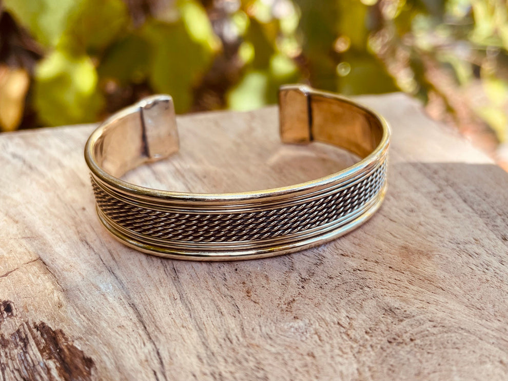 Women's Brass Cuff Bracelet / Boho / Textured / Rustic / Bohemian / Hippie / Gypsy / Jewellery / Adjustable