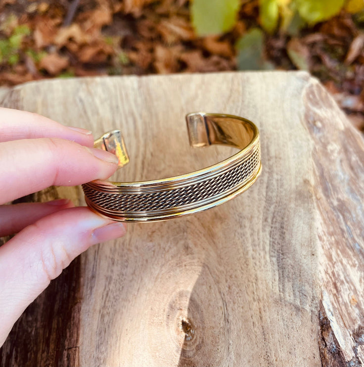 Women's Brass Cuff Bracelet / Boho / Textured / Rustic / Bohemian / Hippie / Gypsy / Jewellery / Adjustable