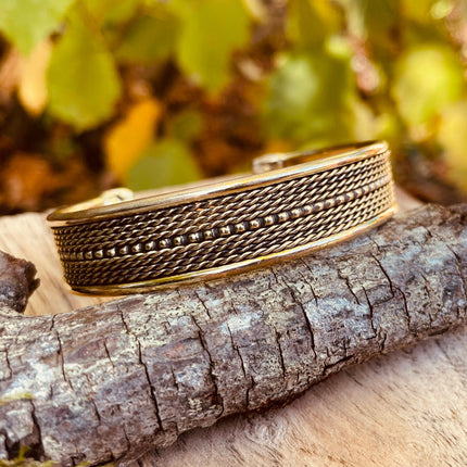 Women's Brass Cuff Bracelet / Boho / Textured / Rustic / Bohemian / Hippie / Gypsy / Jewellery / Adjustable