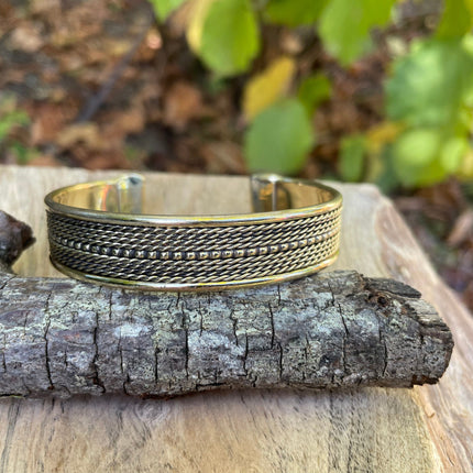 Women's Brass Cuff Bracelet / Boho / Textured / Rustic / Bohemian / Hippie / Gypsy / Jewellery / Adjustable