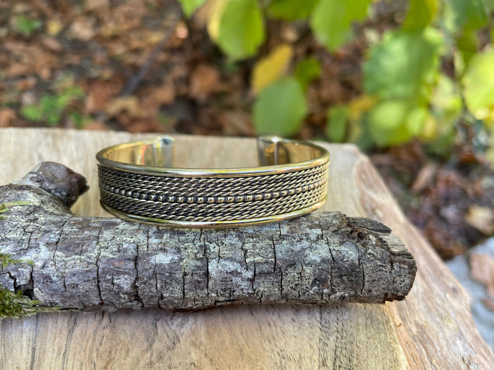 Women's Brass Cuff Bracelet / Boho / Textured / Rustic / Bohemian / Hippie / Gypsy / Jewellery / Adjustable