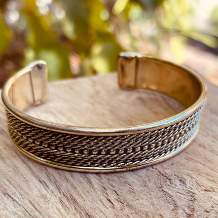Women's Brass Cuff Bracelet / Boho / Textured / Rustic / Bohemian / Hippie / Gypsy / Jewellery / Adjustable