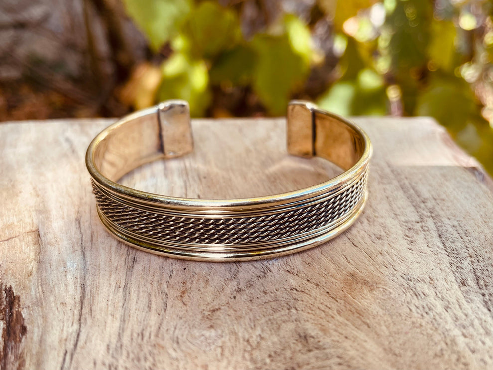 Women's Brass Cuff Bracelet / Boho / Textured / Rustic / Bohemian / Hippie / Gypsy / Jewellery / Adjustable