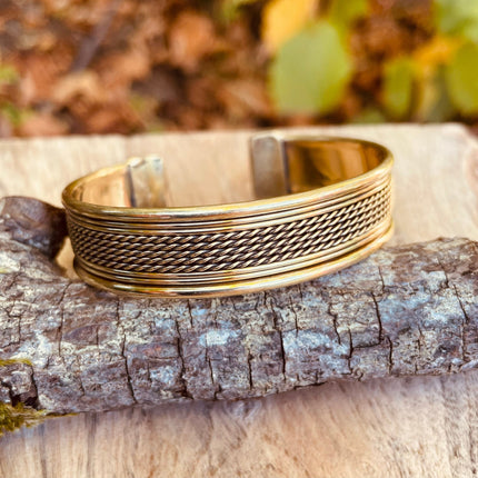 Women's Brass Cuff Bracelet / Boho / Textured / Rustic / Bohemian / Hippie / Gypsy / Jewellery / Adjustable