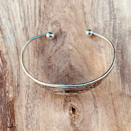Tuareg Jewelery Silver Bracelet / Bangle / Cuff / Unisex / Boho / Ethnic / Rustic / Bohemian / Hippie / Gypsy / Geometric /