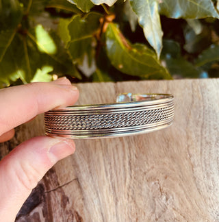Silver Cuff Bracelet / Unisex / Boho / Ethnic / Rustic / Bohemian / Hippie / Gypsy / Jewellery / Adjustable
