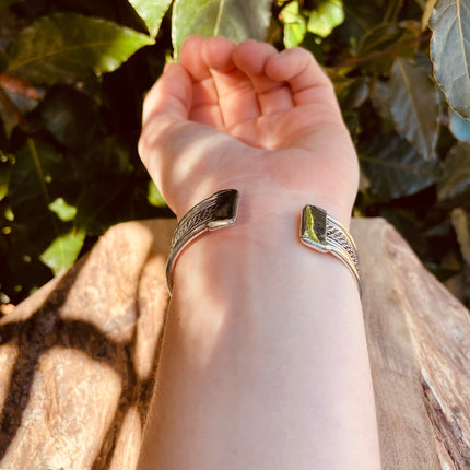 Silver Cuff Bracelet / Unisex / Boho / Ethnic / Rustic / Bohemian / Hippie / Gypsy / Jewellery / Adjustable
