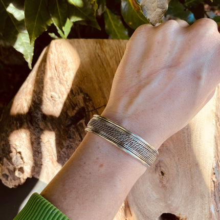 Silver Cuff Bracelet / Unisex / Boho / Ethnic / Rustic / Bohemian / Hippie / Gypsy / Jewellery / Adjustable