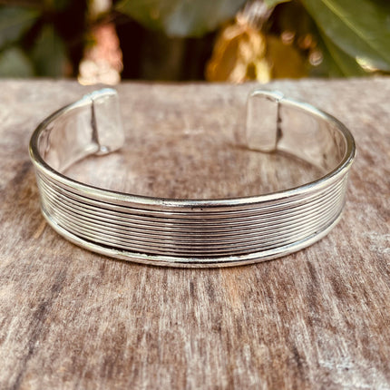 Bracelet Manchette Argent / Mixte / Jonc / Laiton / Rustique / Ethnique / Bohème / Hippie / Gypsy / Chic / Bijou / Réglable / Mixte