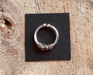 Septum Hoop Sterling Silver 925 ,Fake Septum Jewelry, Septum Hoop, Daith Earring, Tattoo, Yoga, Ethnic Jewellery, Boho, Hypoallegernic