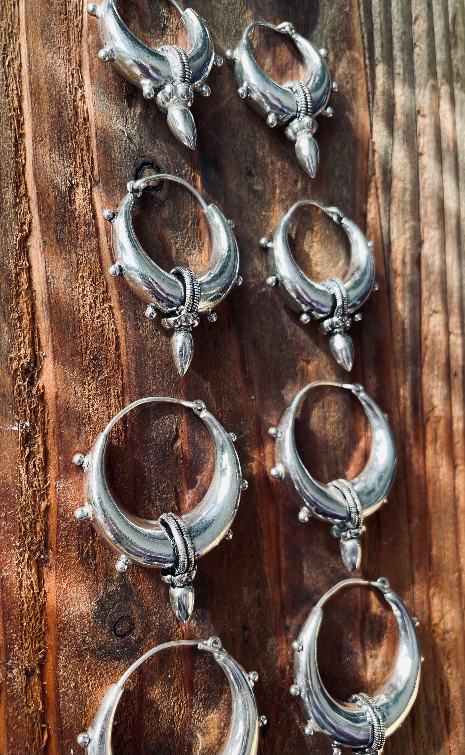 Mens on sale silver hoops