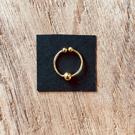 Septum Gold Hoop Sterling Silver 925 ,Fake Septum Jewelry, Septum Hoop, Daith Earring, Ethnic Jewellery, Boho, Hypoallegernic